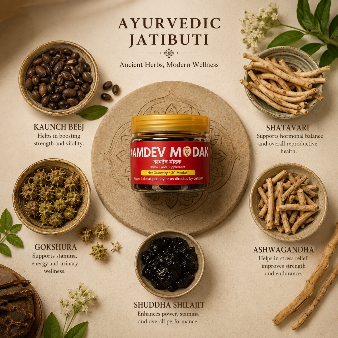 Ayurvedic Jatibuti - 5 herbs in Kamdev Modak