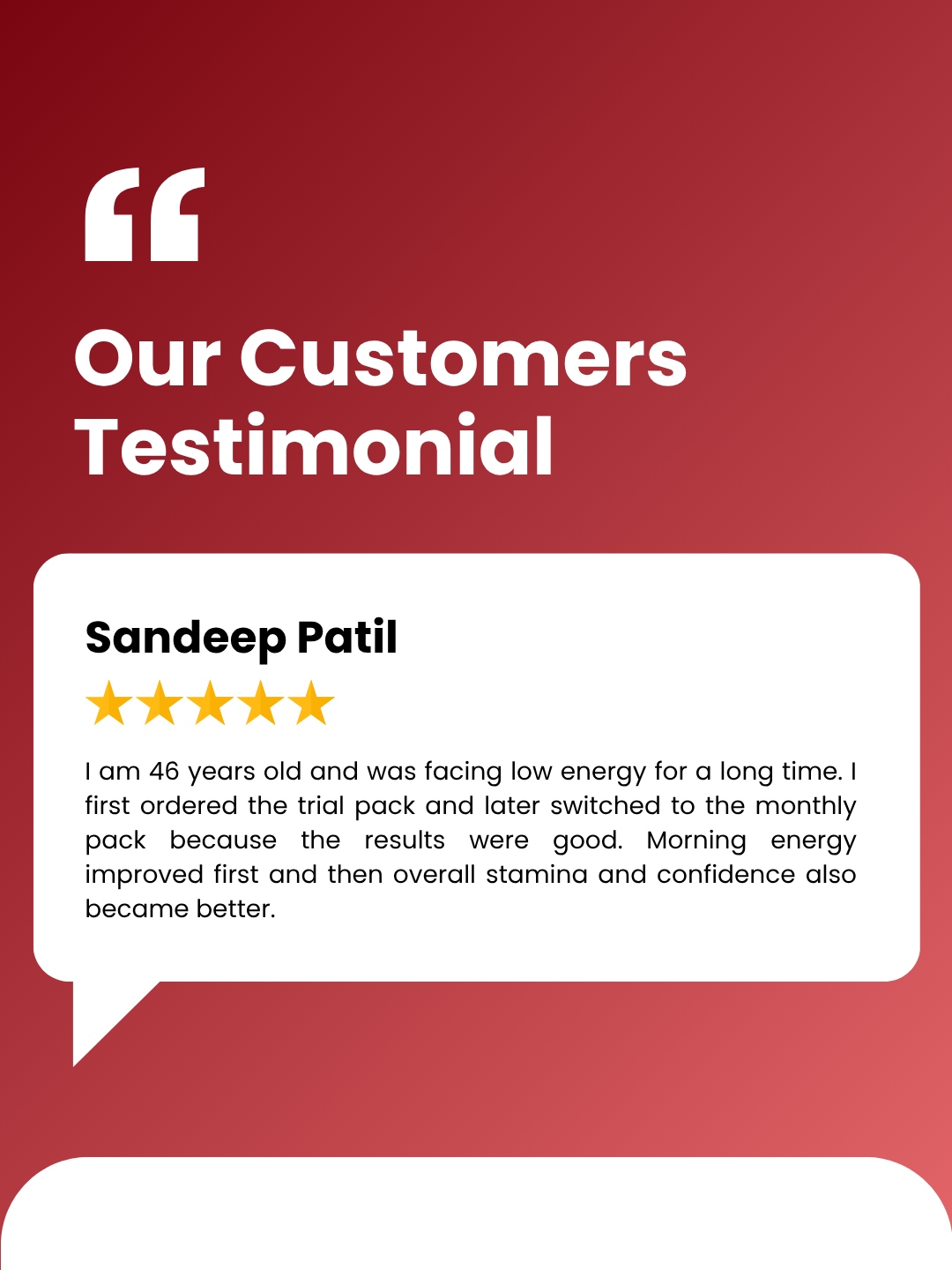 Rajesh Verma testimonial