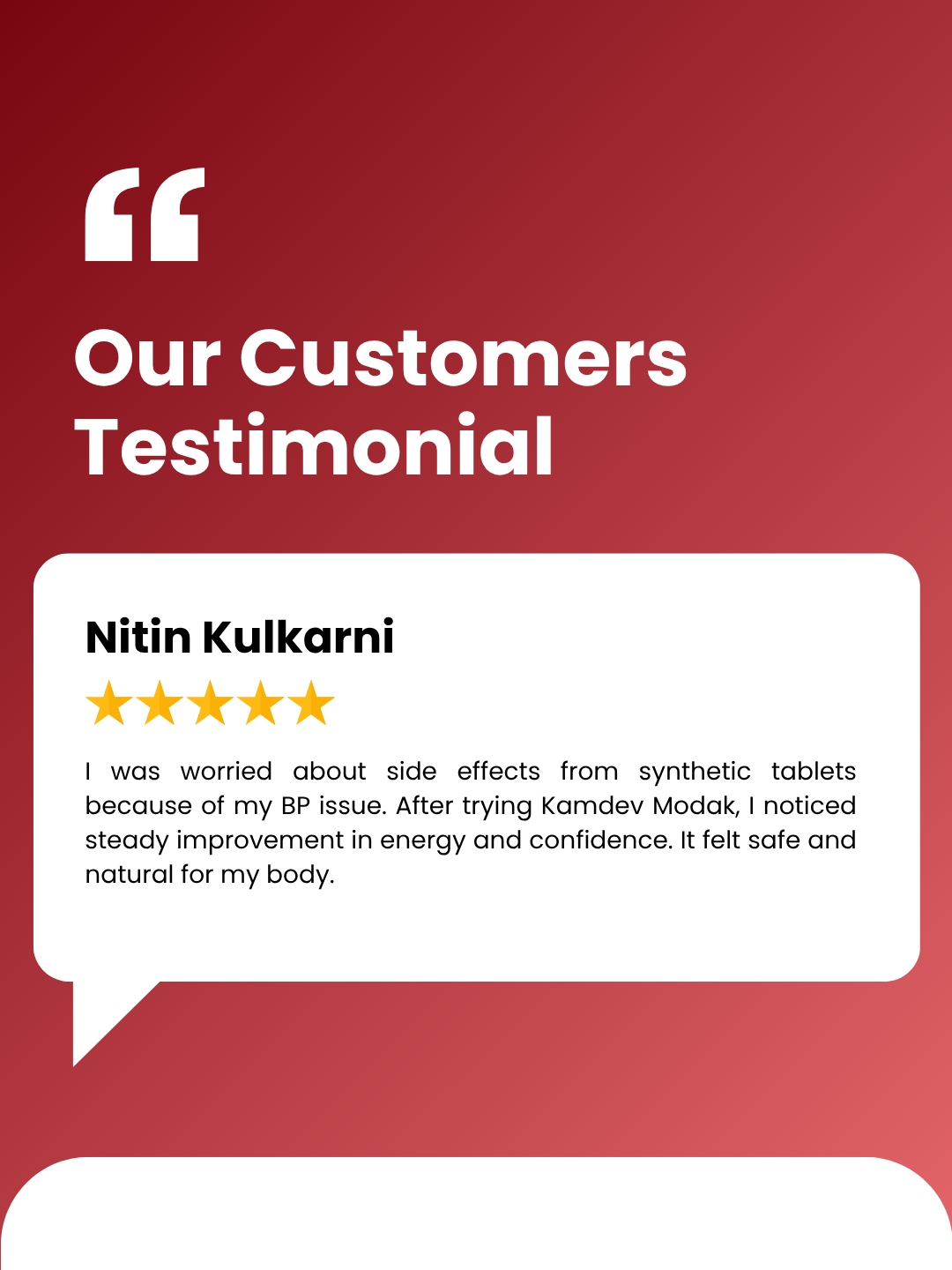Vikram Singh testimonial
