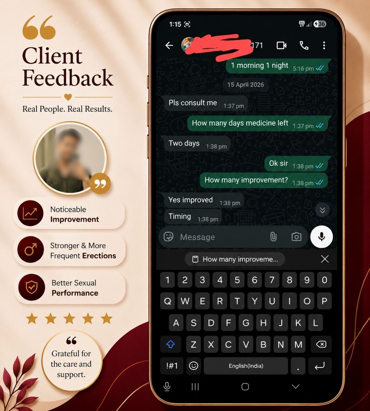 Client feedback testimonial