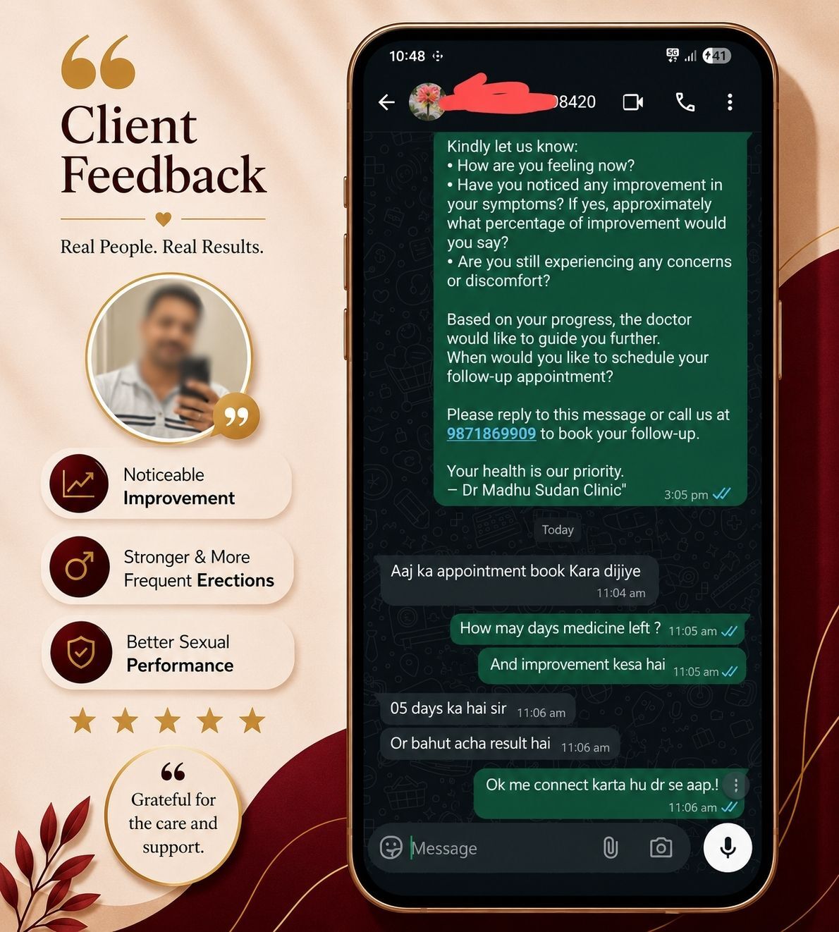 Client feedback testimonial